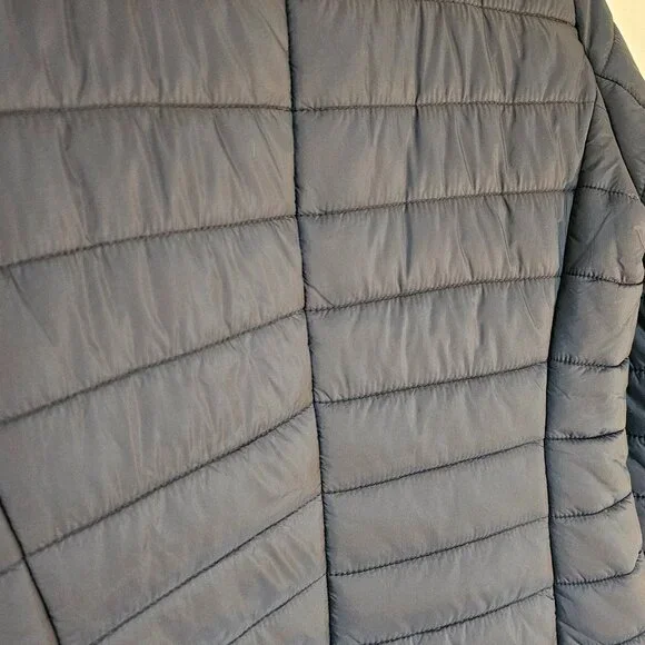 Anne Klein Quilted Puffer Jacket with Tweed Trim – Black (Size M) - Picture 8 of 8